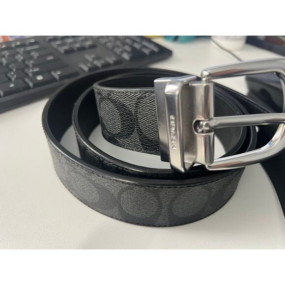 COACH AUTHENTIC Classic 38 MM in Graphite Silver-Hardware NWOT - Picture 2 of 3